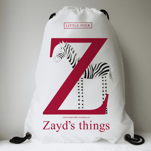 Personalised Swimming Bags - Stripe the Little Zebra