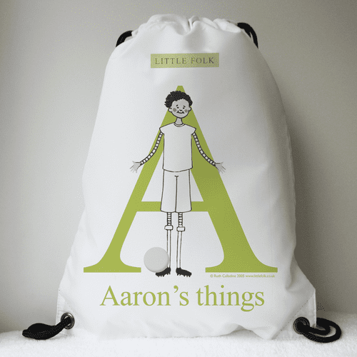 Personalised Swimming & Football Bags - Chip the Little Footballer