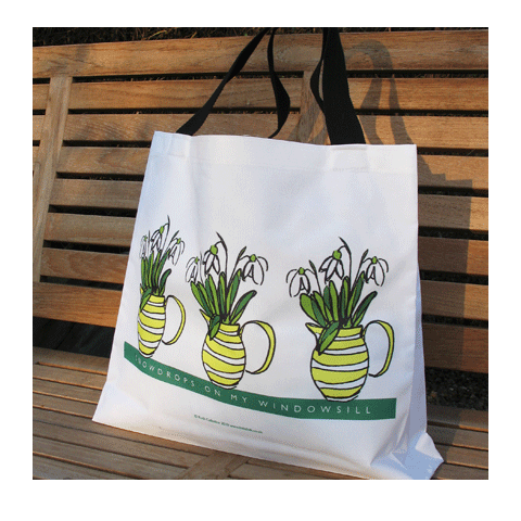 Snowdrop Shopping, Gardening, Beach Bag