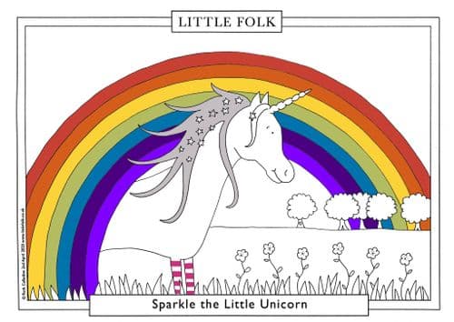 Sparkle the Little Unicorn Downloadable Colouring Sheet