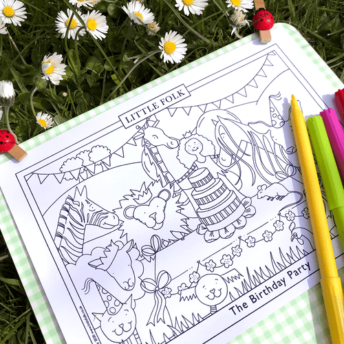 The Birthday Party Downloadable Colouring Sheet