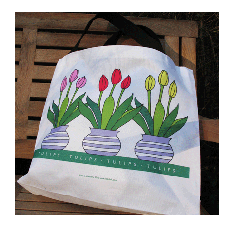 Tulip Shopping, Gardening, Beach Bag