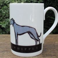 Whippet Dog Mug & Coaster Set - Posing Whippet Duo
