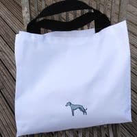 Whippet Dog Shopping Bag, Beach Bag - Posing Whippet
