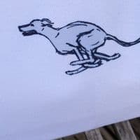 Whippet Dog Shopping Bag, Beach Bag - Running Whippet