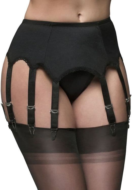 10 Strap Satin Suspender Belt