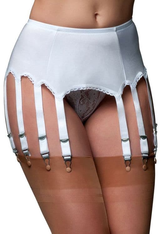 12 Strap Satin Suspender Belt