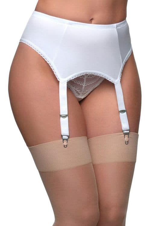 4 Strap Satin Suspender Belt