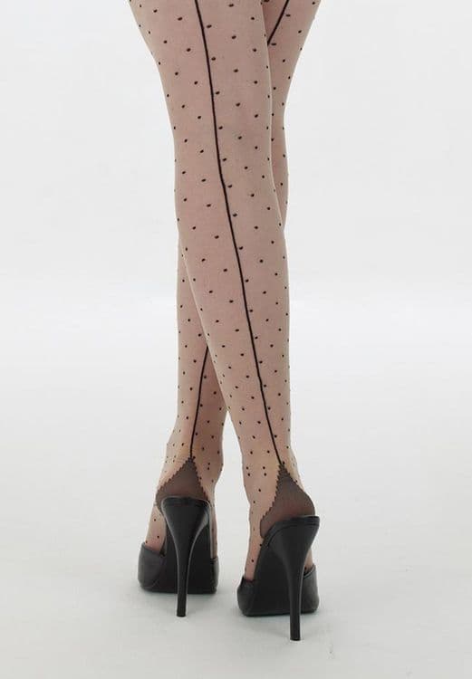 Retro Seamed Dot Tights