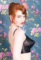 Satin Bullet Bra - Black