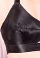 Satin Bullet Bra - Black
