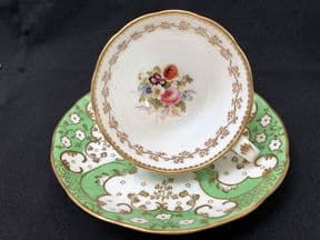 BEAUTIFUL Samuel Alcock tea cup & saucer - HAND PAINTED