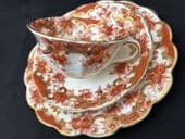 CAREWORN Edwardian Rust floral tea trio