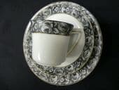 Continental black roses tea trio