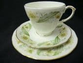 Duchess China "Greensleeves" pattern tea trio