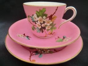 F Primavesi & Sons Bright pink tea trio