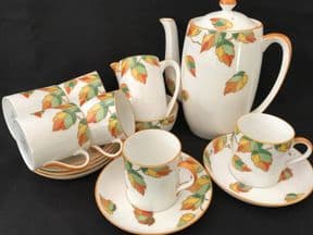 FOLEY - E Brain - ART DECO coffee set for six - Espresso size cans/cups