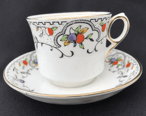 Gladstone China coffee cup & saucer with side plate