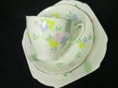 Grafton China Art deco handpainted trio