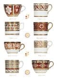 Greeting card - English Georgian cups & cans