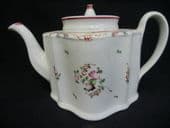 NEW HALL silver shaped teapot c1800