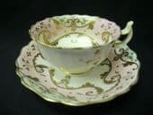 NOT AVAILABLE - Victorian cup & saucer pink/blue
