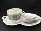 Oriental tennis / snack set - handpainted