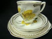 Retro tea trio -yellow rose