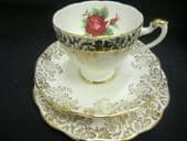 Roslyn china Roses & Gilt floral trio