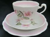 Roslyn Pink and floral tea trio