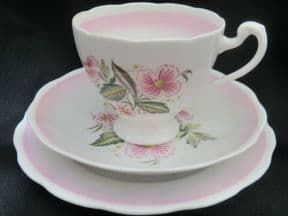 Roslyn Pink and floral tea trio