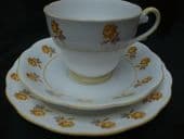 Royal Standard Yellow roses tea trio