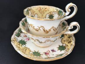 SOLD Coalport tea and coffee trio - c1835