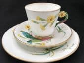 SOLD Harvey Adams Botanical tea trio c1870