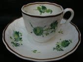 SOLD Minton Bath embossed coffee cup & saucer c1830