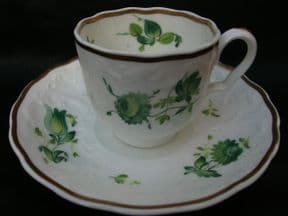Minton Bath embossed coffee cup & saucer c1830