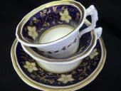 SOLD New Hall Dolphin handled tea & coffee trio