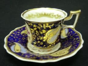 SOLD RIDGWAY Old english coffee cup & saucer c1820