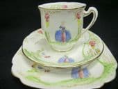 Standard china Deco trio Lady in blue