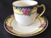 VINTAGE frank Haviland espresso coffee cup & saucer LIMOGES