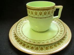 William Brownfield celadon tea trio