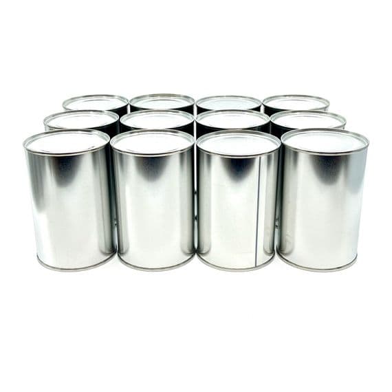 Classic Empty Sealed Food Cans | Box of 24 | PromoCan UK