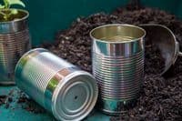 Plant Pots – Box of 24 | Small Metal Plant Pots Made from Tin Cans