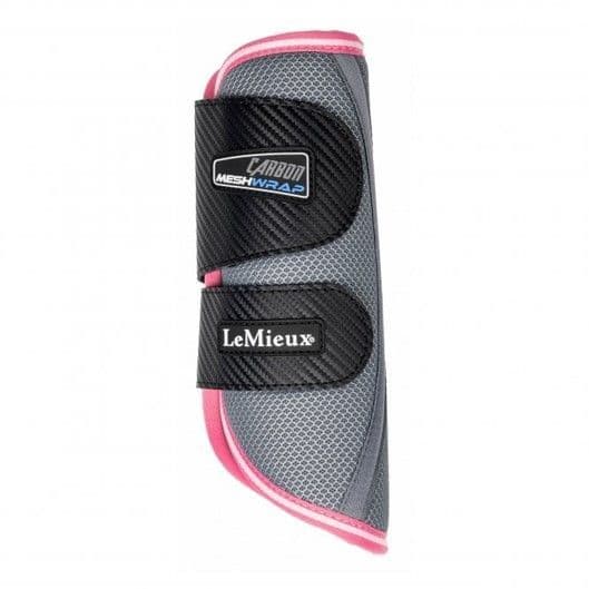 LeMieux Carbon Mesh Wrap Brush Boots - Watermelon