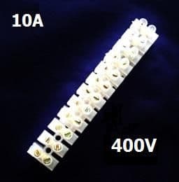 10 AMP TERMINAL BLOCKS 10mm² 12WAY BLOCK CLEAR POLYETHYLENE PE