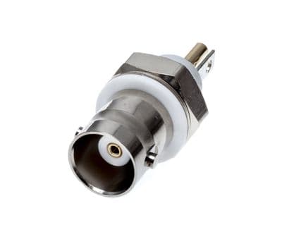 13-28 BNC Co-axial Connector, Isolated Bulkhead, 50 ohm Jack Receptacle