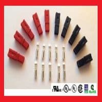 15 Amp Single Pole Interlocking Power Connectors, Red and Black