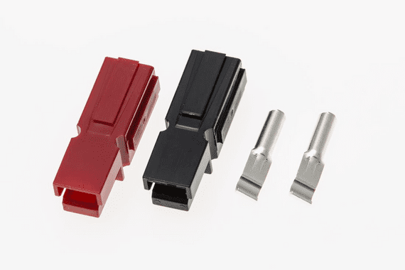 15 Amp Single Pole Interlocking Power Connectors, Red and Black
