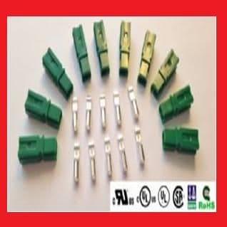 15A Single Pole Power Connectors, Green, Price for 10 Kits