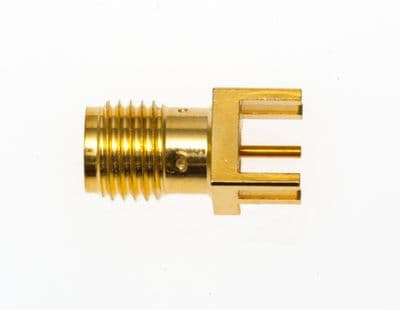 19-70-1-TGG SMA Co-axial Connector, Edge Mount, Short  Bulkhead, 50 ohm Jack Receptacle